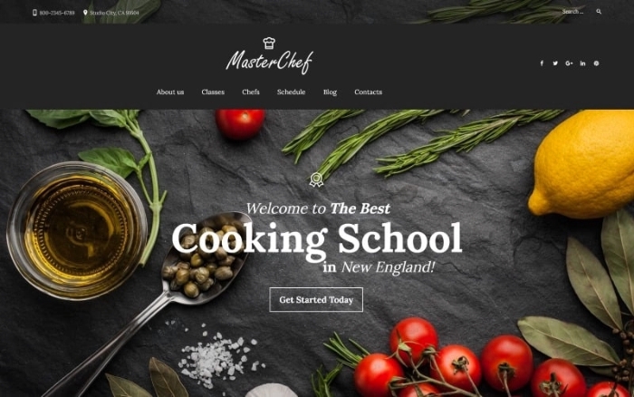 Master Chef Cooking School WordPress Theme 1.0.0