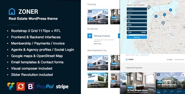 Zoner – Real Estate WordPress Theme 4.2