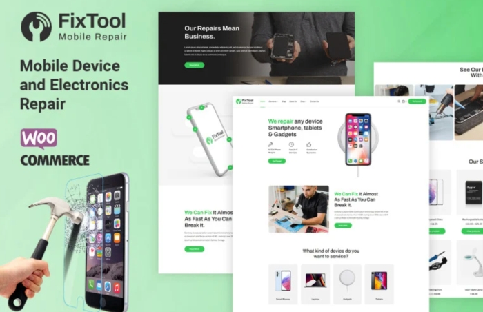 Fixtools – Electronics Mobile and Repair Service WooCommerce