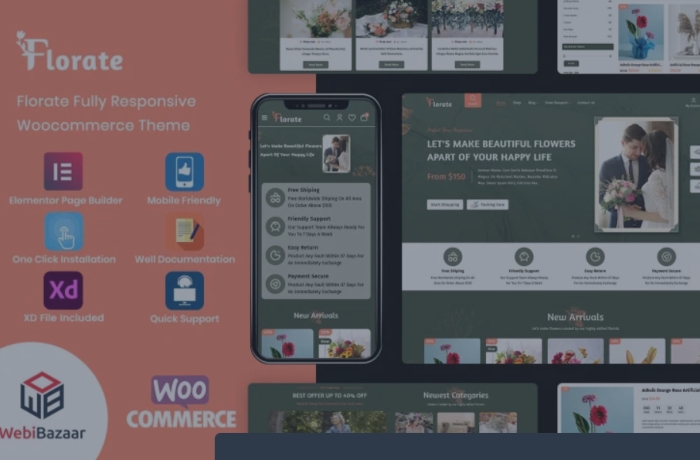 Florate – Flower Shop WooCommerce Responsive Theme 1.0
