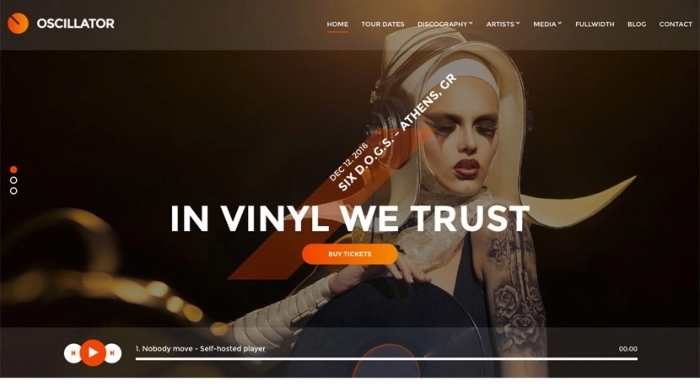 CSS Igniter Oscillator Music WordPress Theme 1.5.3
