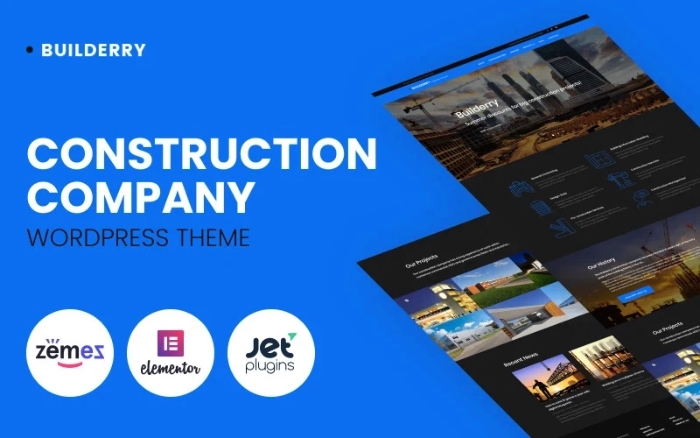 Builderry – Construction Company WordPress Theme 1.0.0
