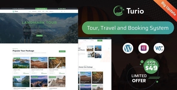 Turio β Tour and Travel WordPress Theme Tourism Agency 1.4.0