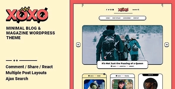 Xoxo – Personal Blog & Magazine WordPress Theme 2.1.2