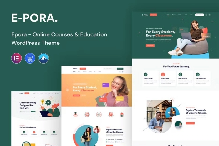 Epora – Online Courses & Education WordPress Theme 1.0.4