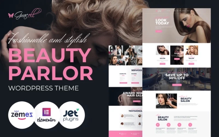Gracell – Beauty Salon WordPress Elementor Theme 1.0.1