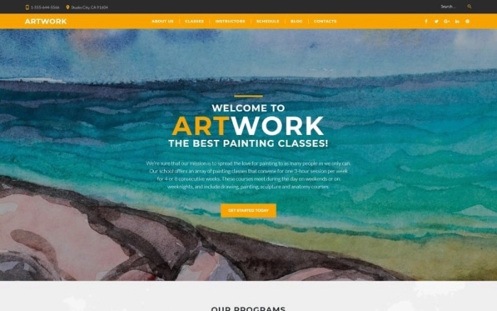Art School Responsive WordPress Theme 1.0.0