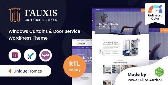 Fauxis – Windows Curtains WordPress Theme + RTL 2.0.0