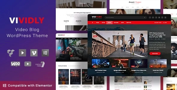 Vividly Video Blog WordPress Theme 1.5.4