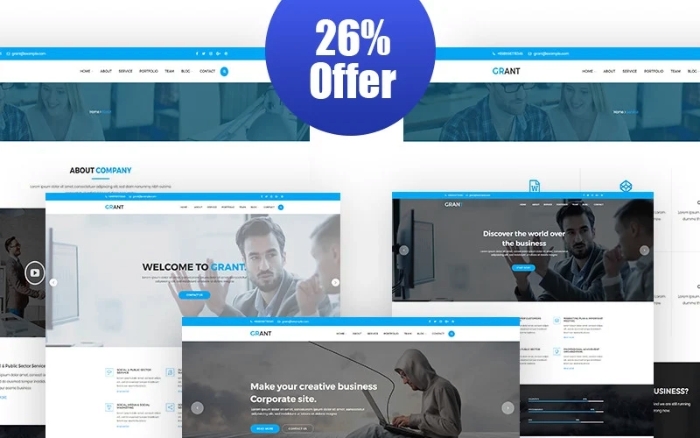 Grant – Corporate Responsive WordPress Theme 1.0.0