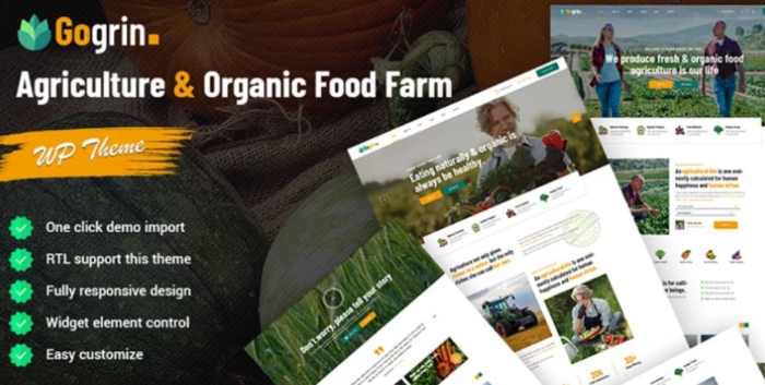 Gogrin – Agriculture and Organic Food WordPress Theme 1.0.0