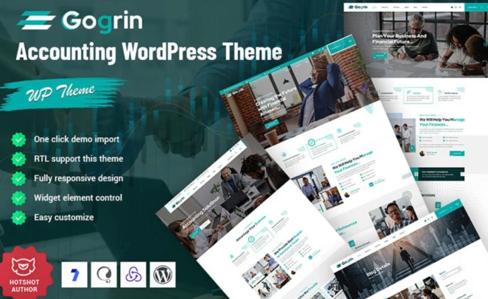 Gogrin – Accounting Responsive WordPress Theme 1.0.1