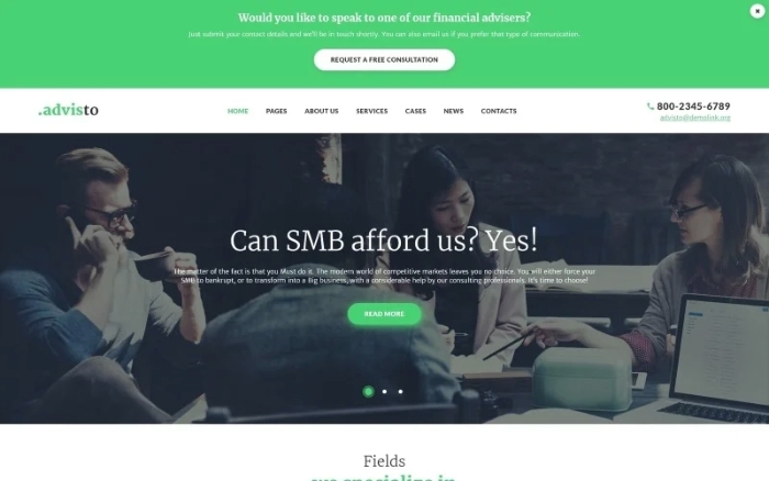 Advisto - Financial Advisor Consultancy WP Theme 1.0.0