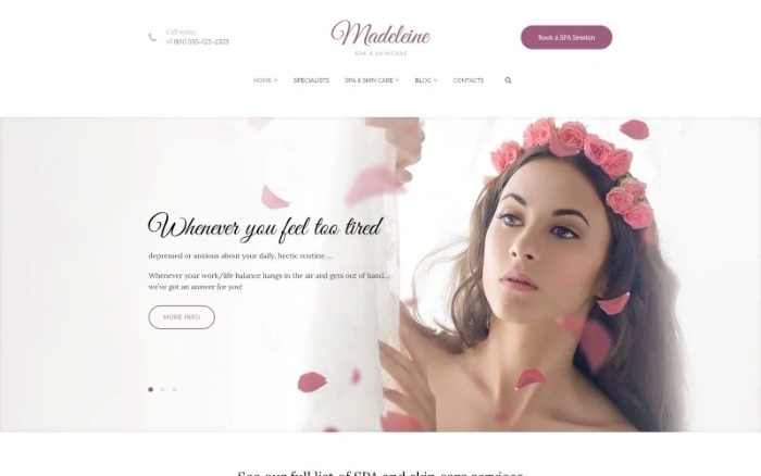 Madeleine – Spa Health & Skincare WordPress Theme 1.0.0