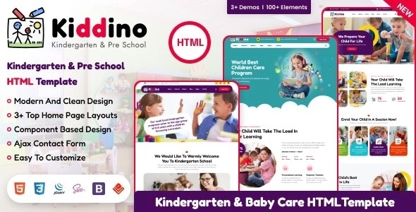 Kiddino – Kids & Kindergarten WordPress Theme 1.2.3
