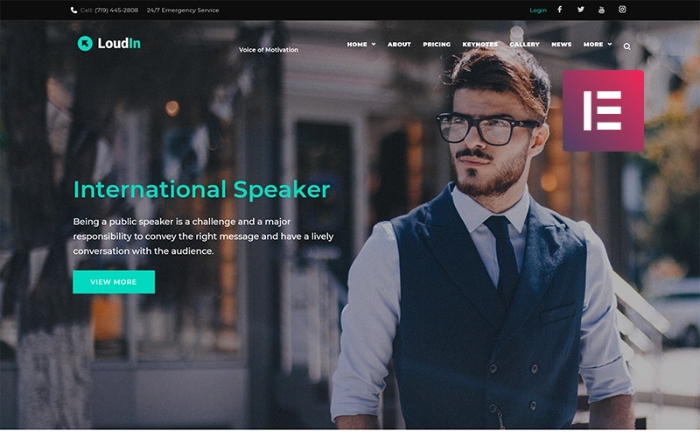 Loudin - Public Speaking WordPress Elementor Theme 1.0.0