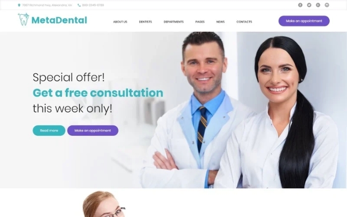 MetaDental – Private Dental Clinic Responsive WP Theme 1.0.0