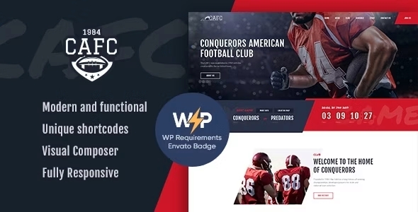 Conquerors – American Football & NFL WP Theme 1.2.13