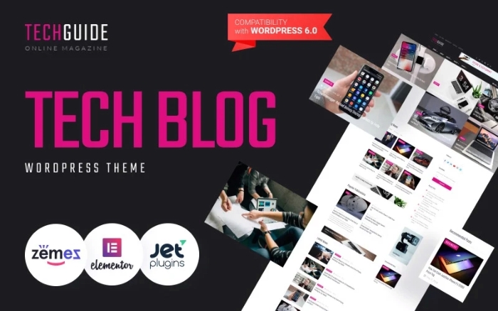 Techguide – Tech Blog WordPress Elementor Theme 1.0.1