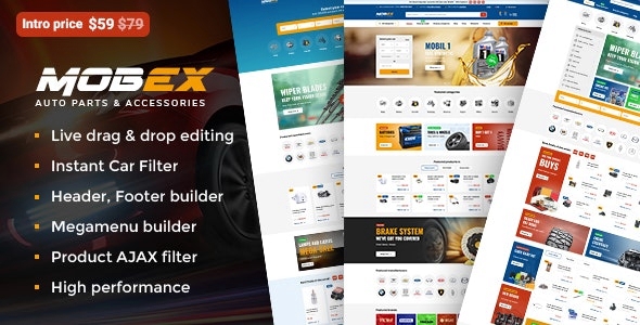 Mobex – Auto Parts WordPress Theme 2.0