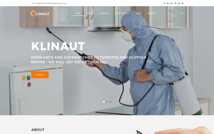 Klinaut – Pest Control WordPress Theme 1.0.0