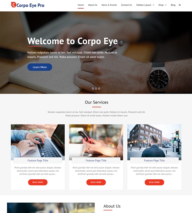 Corpo Eye Pro WP Theme 2.3.1
