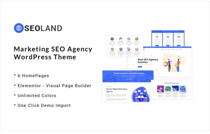 SEOLand – Digital Marketing SEO Agency WP Theme 1.5.0
