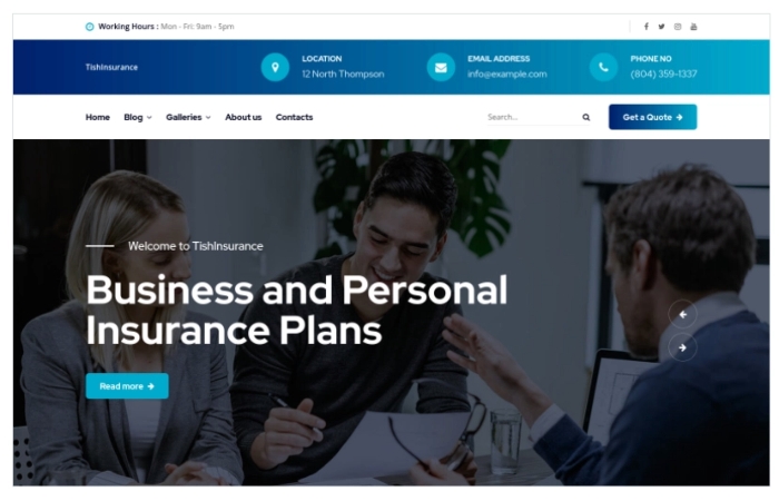 TishInsurance – Insurance Company WordPress Theme 1.0.0