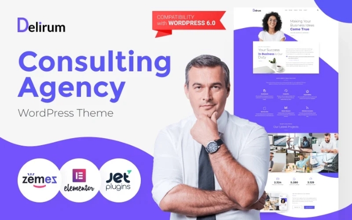 Delirum – Corporate Landing WordPress Theme 1.0.1