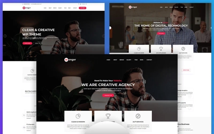Monger – Creative Agency Responsive WordPress Theme 2.0.0