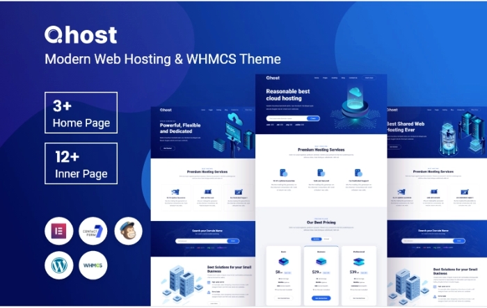 Qhost – Modern Web Hosting & WHMCS WP Theme 1.0.0