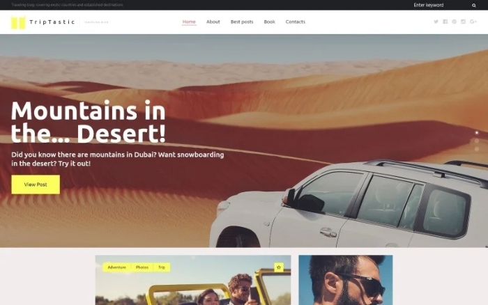 TripTastic - Travel Blog WordPress Theme 1.0.0