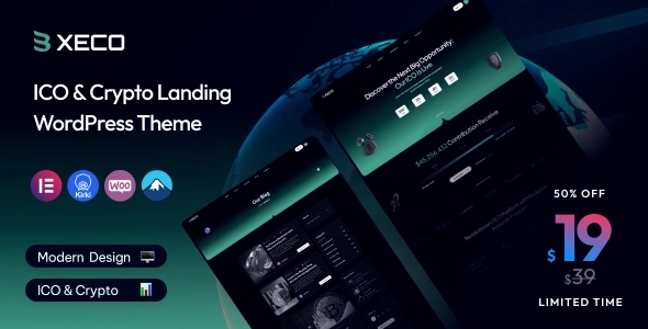 Xeco – ICO & Crypto Landing WordPress Theme 1.0