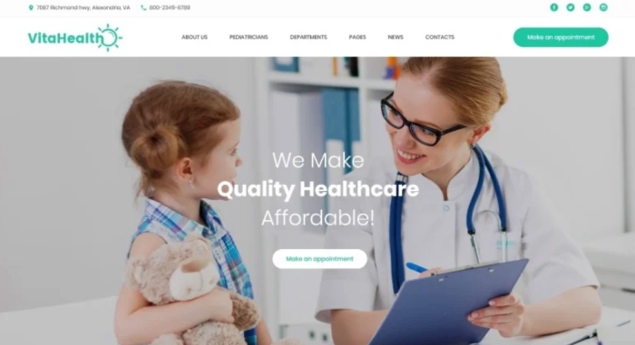 VitaHealth – Pediatric Clinic Responsive Medical WP Theme 1.0.0