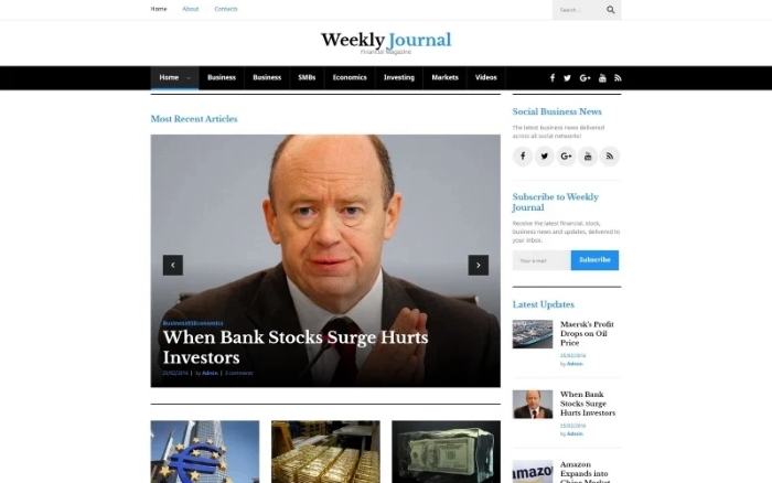 WeeklyJournal - Financial News & Magazine WP Theme 1.0.0