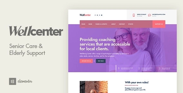 Wellcenter β Senior Care & Support WordPress Theme 2.0