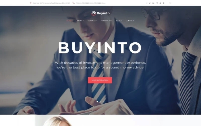 Buyinto – Business Investment & Management WP Theme 1.0.0