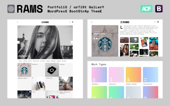 RAMS – Portfolio Artist Gallery WordPress Theme 1.0.8