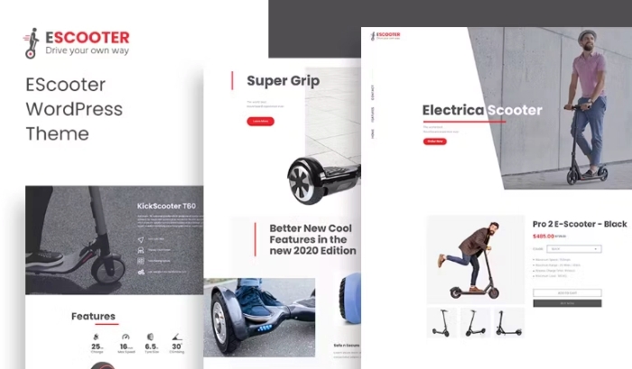 Escoot – One Page Single Product WoocommerceTheme 1.2.6