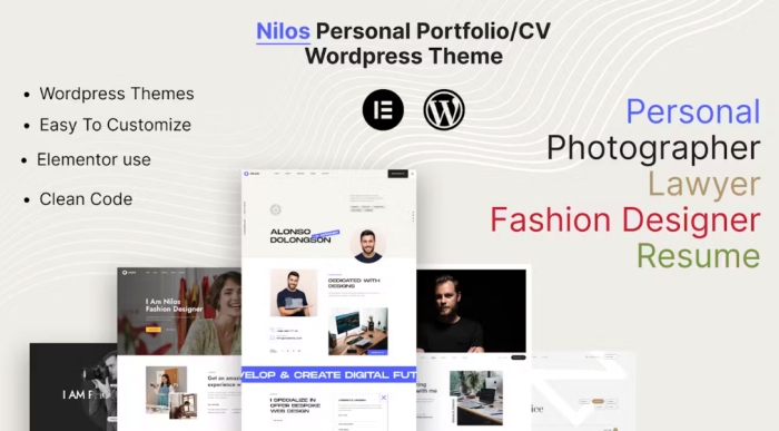 Nilos – Personal Portfolio WordPress Theme 1.0