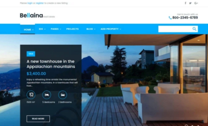 Bellaina - Real Estate Responsive WordPress Theme 1.0.0
