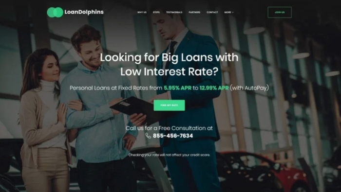 Loan Dolphins – Loan Company One Page WordPress Theme 1.0.0