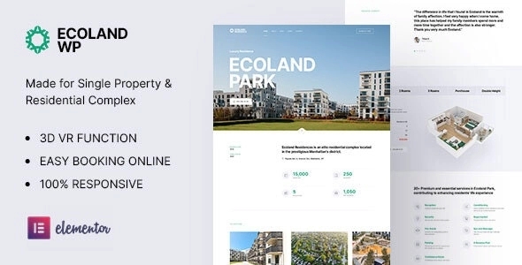 Ecoland – Single Property WordPress Theme 1.5