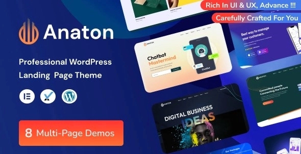 Anaton – SaaS Landing Page WordPress Theme 1.0