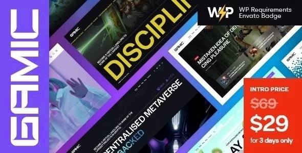 Gamic – Metaverse Gaming & Crypto WordPress Theme 1.3.0