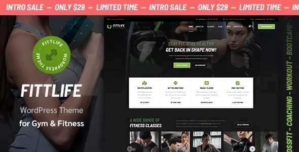 Fittlife – Gym & Fitness WordPress Theme 1.0.1