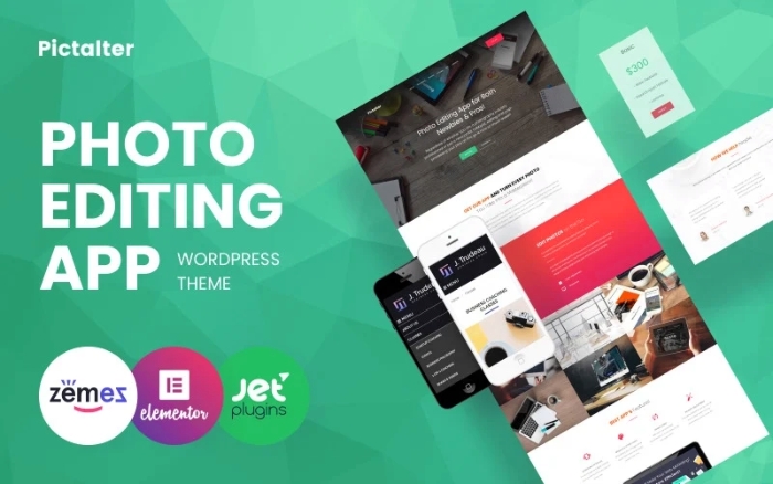 Pictalter – Photo Editing App Landing Page Template 1.0.1