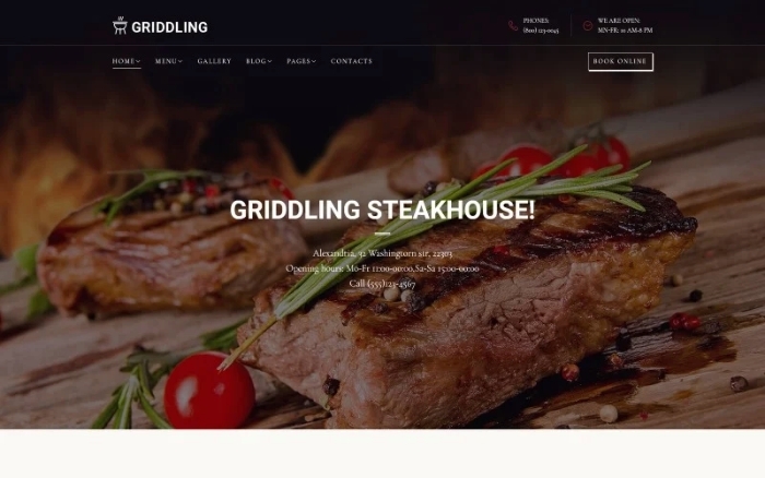 Griddling – Meat & Barbecue Restaurant WP Theme 1.0.0