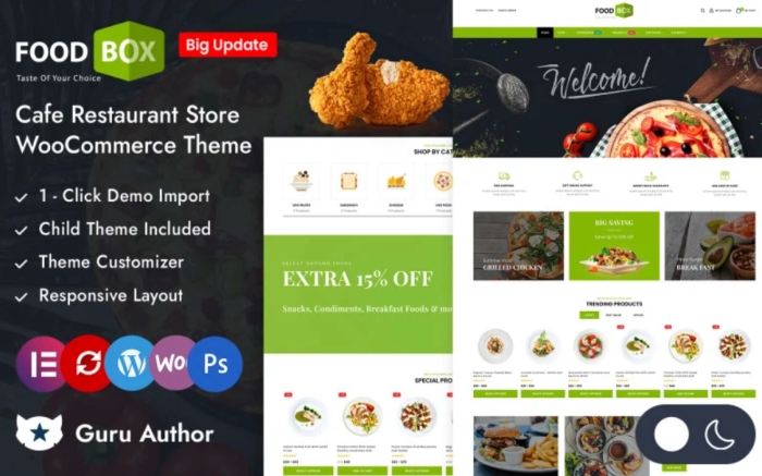 Food Box – Restaurant and Cafe Store Elementor 1.0