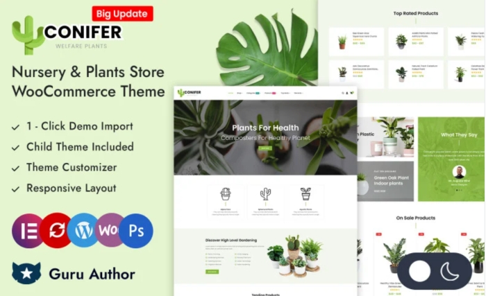 Conifer Plant Store WooCommerce Theme 1.0
